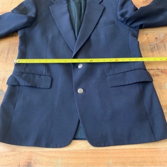 Burberrys Single Breasted 2 Buttons Blazer Navy Blue Jacket Size 42R - Picture 7 of 15